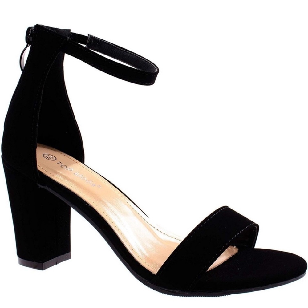 Black Ankle Strap Heels